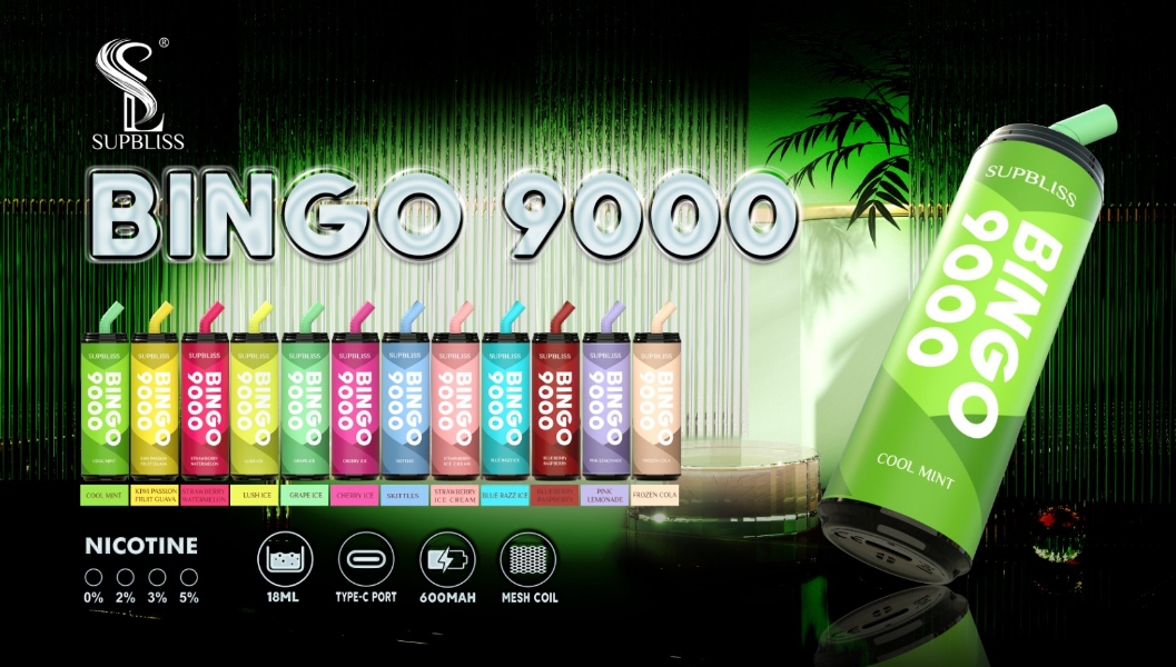 A Fumot Supbliss Bingo 9000 eldobható vape toll: Frissítő menta a magyar vape piacon