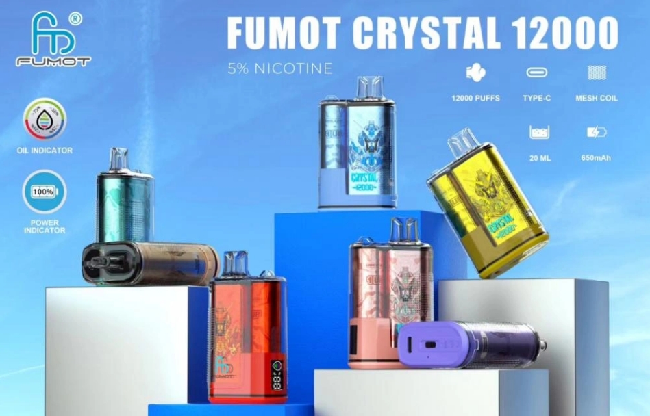 A Fumot Crystal 20ml 12000 eldobható vape doboz – Innováció és stílus a magyar vaping közösségben
