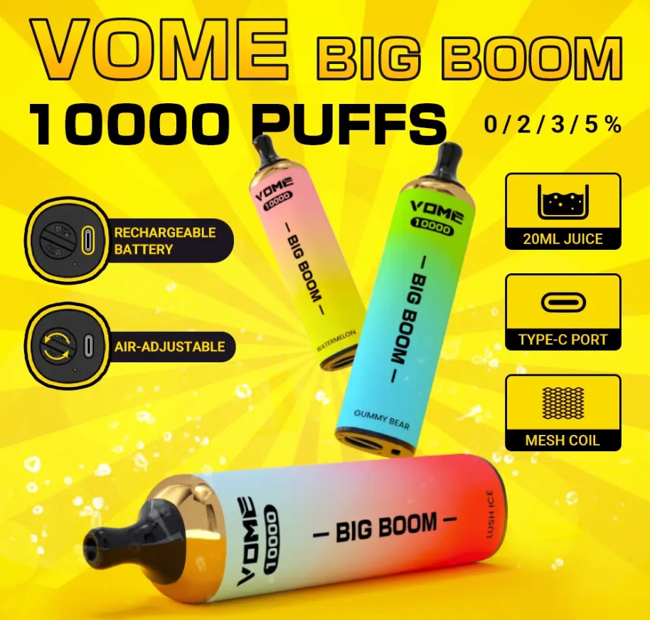 Fumot Vome Big Boom 10000 - Eper Jég | Eldobható Vape Toll: Egy Ízrobbanás a Magyar Vaping Világában
