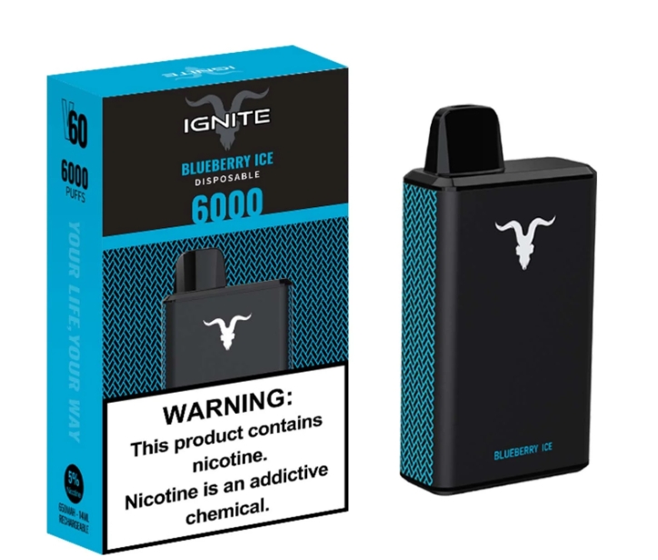 IGNITE V60 Vape Toll – Áfonyás Jég Élmény a Stílus és Teljesítmény Határán