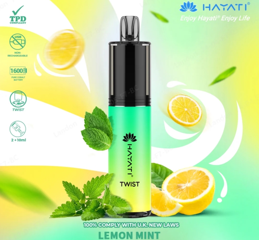 A Frissülés Forradalma: Élvezd az Utazást a Hayati Twist 5000 Puffs Vape - Citromos Menta Ízvilágában