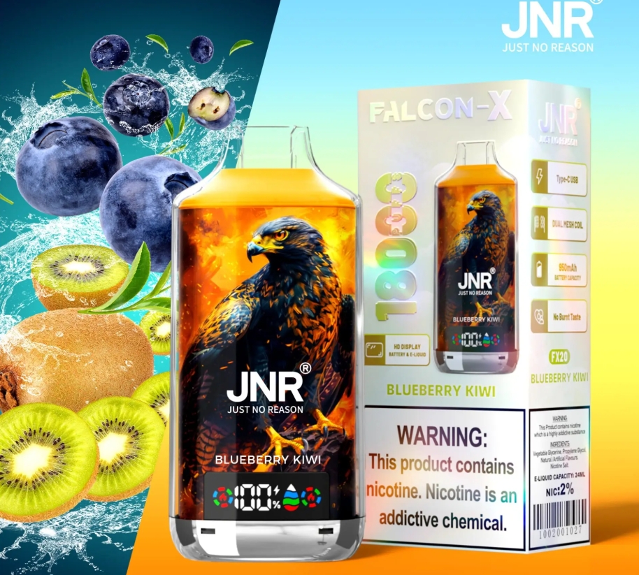 JNR FALCON X 18000 Puffs Vape: Az Áfonya-Kivi Explózió, Ami Kibírja a Magyar Tempót